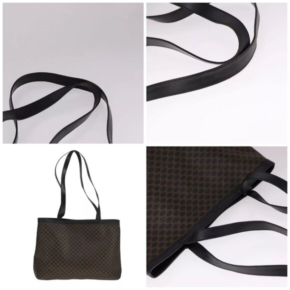 CELINE Macadam Canvas Tote Bag PVC Leather Black Auth yk17145 - Picture 16 of 16